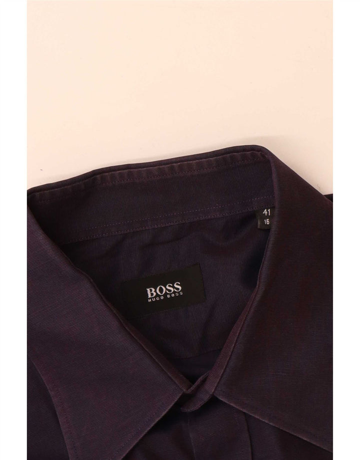 Koszula męska Hugo Boss rozmiar 41 16, duża fioletowa bawełna