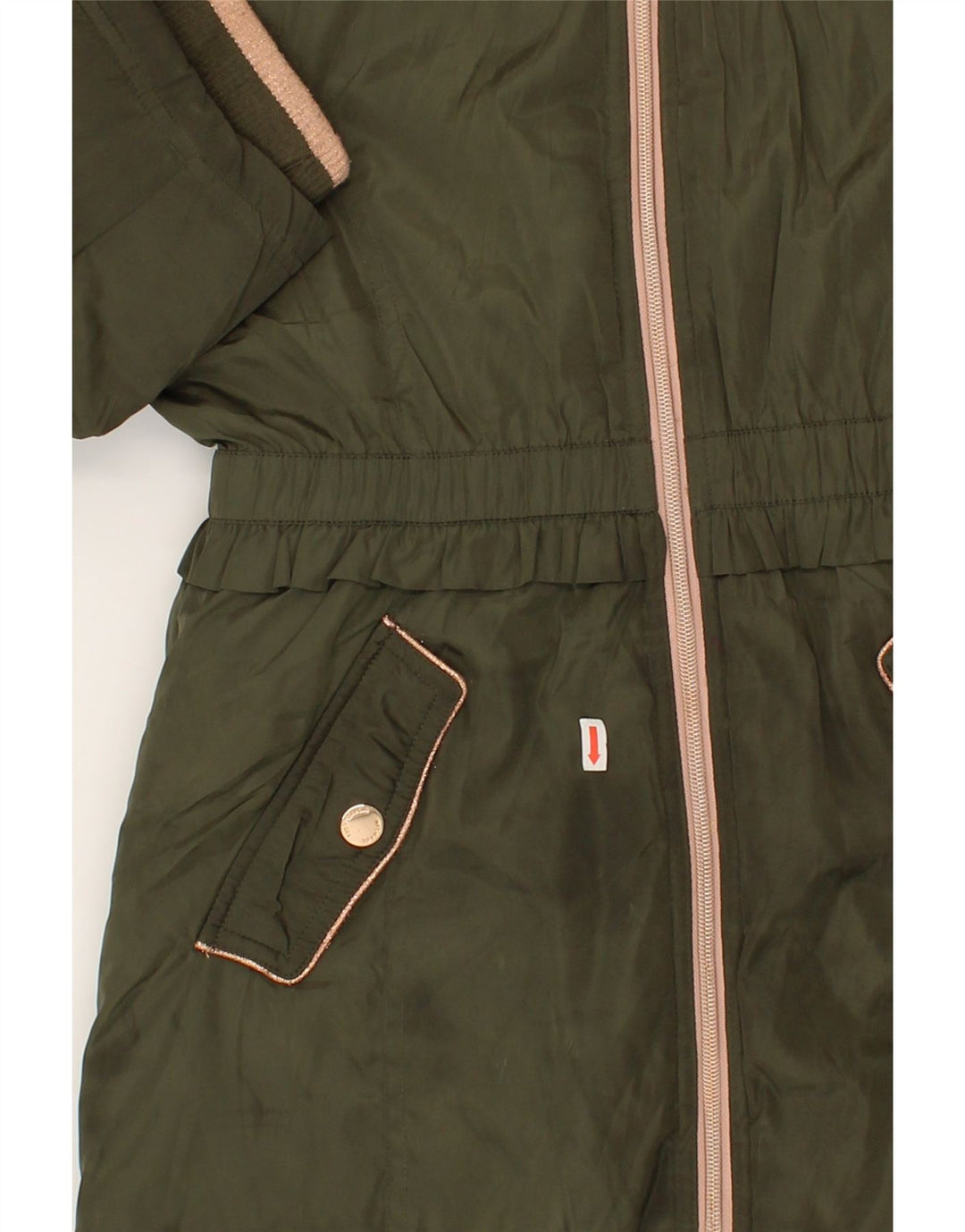 MICHAEL KORS Girls Padded Coat 10-11 Years Khaki Polyester Vintage Michael Kors and Second-Hand Michael Kors from Messina Hembry 