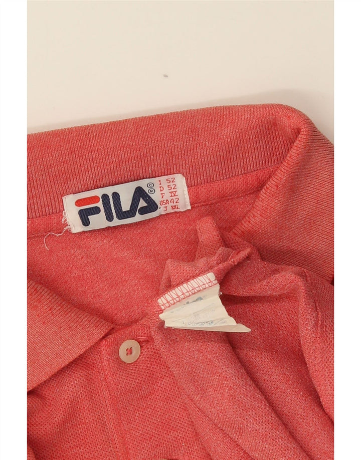 Męska koszulka polo Fila IT 52, duża, czerwona, bawełniana
