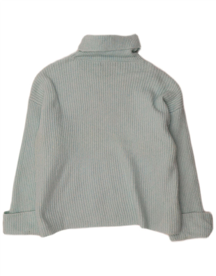 Marks & Spencer Damski sweter oversize z golfem, UK 16, duży niebieski