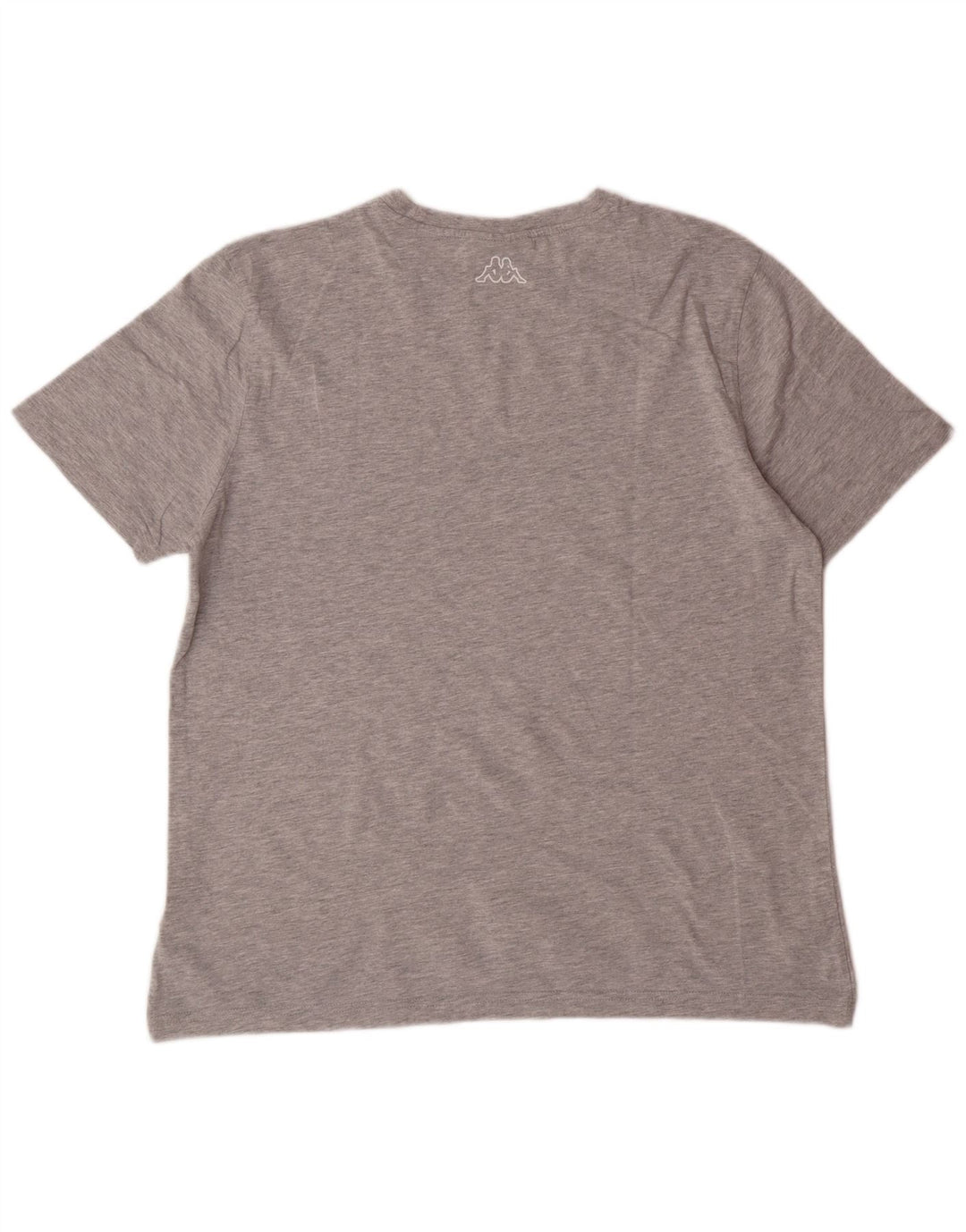 Męski T-shirt z grafiką KAPPA, duży, szary, bawełniany w plamki