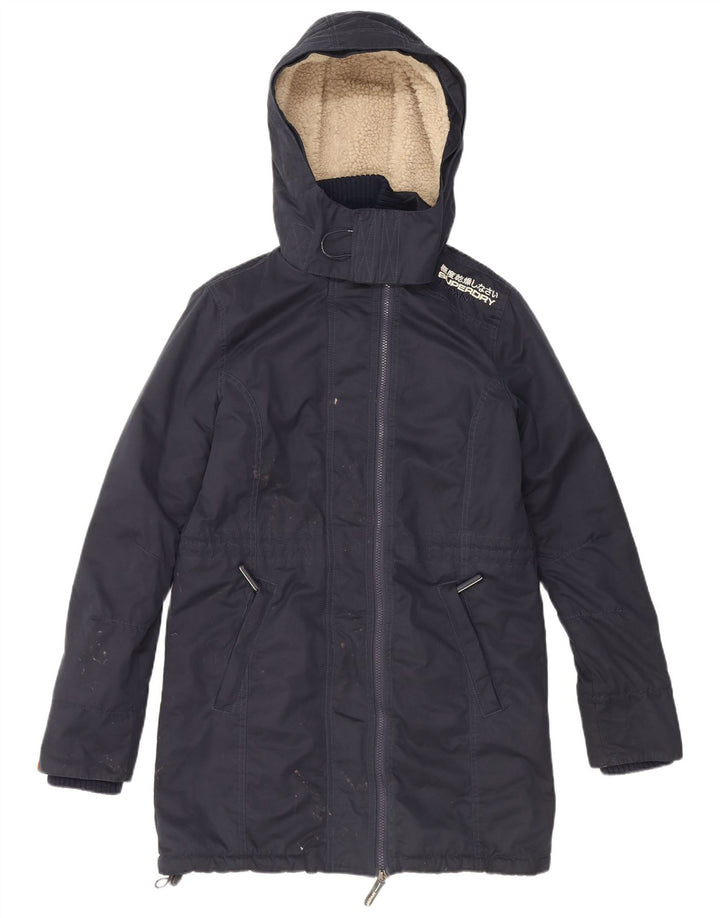 Męska kurtka Superdry Sherpa Parka z kapturem UK 38, średni granatowy poliester