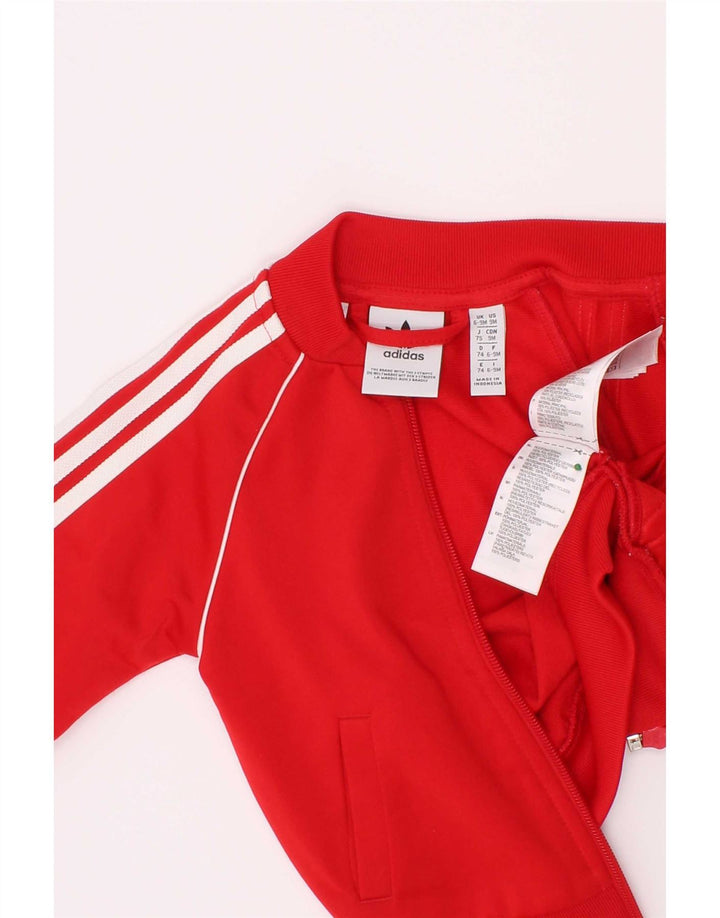 Kurtka Adidas Baby Boys Dres Top 6-9 miesięcy Czerwony Poliester