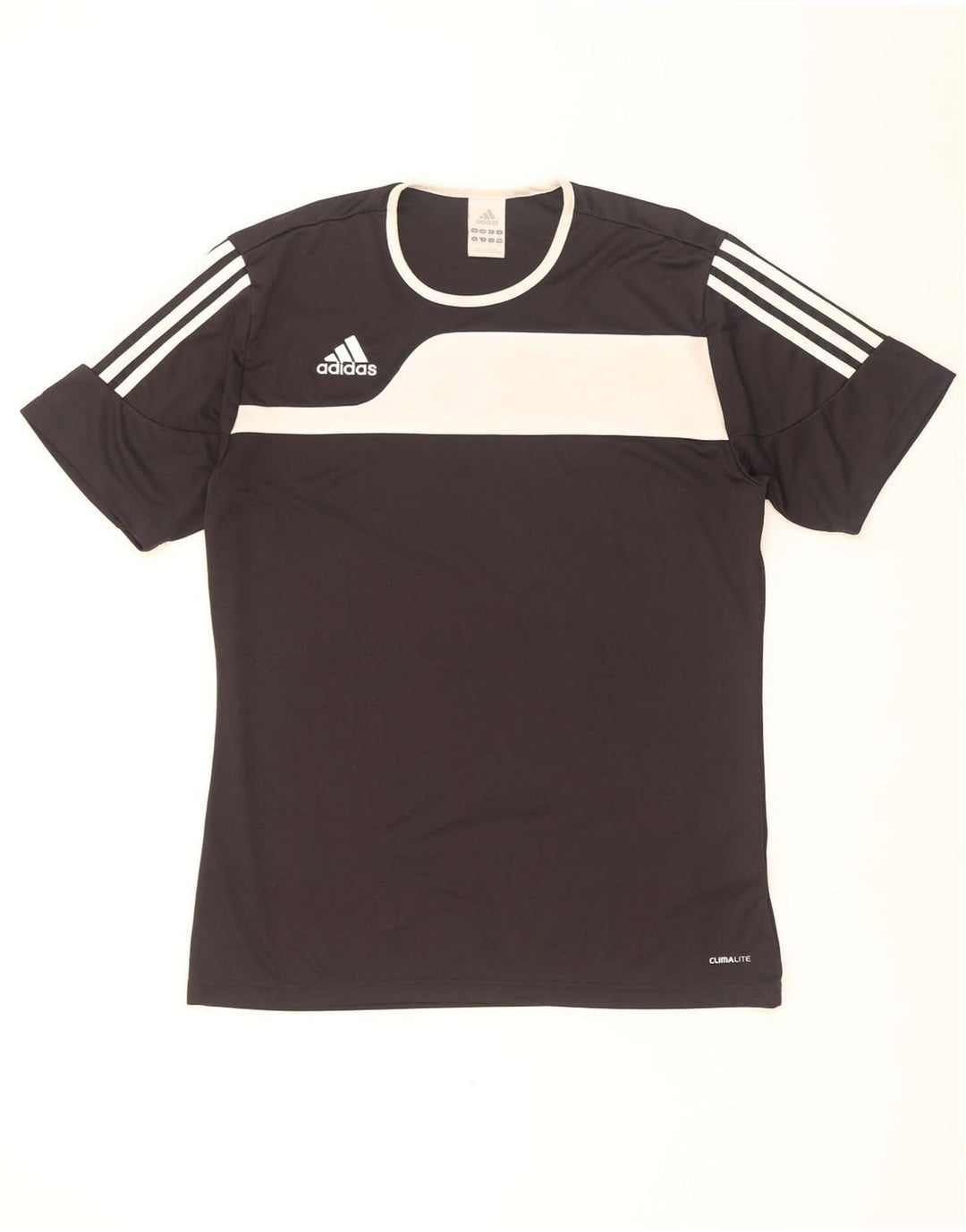 Męska koszulka Adidas Climalite Top, średni czarny poliester z blokami kolorów