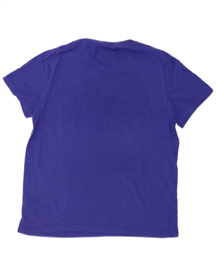 Męski T-shirt Superdry z grafiką, 2XL, niebieska, bawełniana