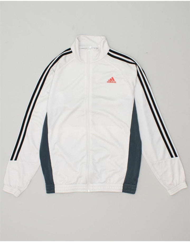 ADIDAS Mens Tracksuit Top Jacket UK 38/40 Medium White Colourblock | Vintage Adidas | Thrift | Second-Hand Adidas | Used Clothing | Messina Hembry 