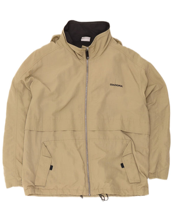 Męska kurtka przeciwdeszczowa Diadora o luźnym kroju z kapturem UK 36 Small Khaki Sports