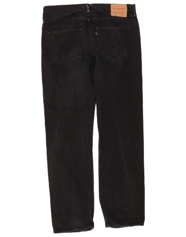 Męskie dżinsy Levi's 501 Straight W34 L32 Granatowa bawełna