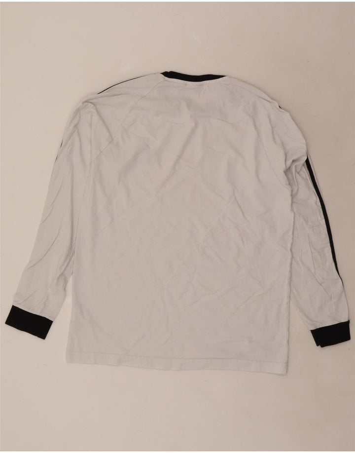 Męska koszulka Adidas z długim rękawem, duża, biała, bawełniana