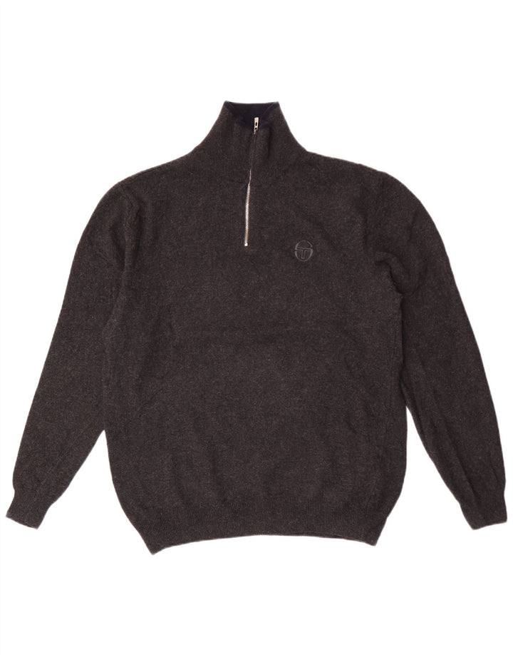 Męski sweter zapinany na zamek Sergio Tacchini, średnioszary