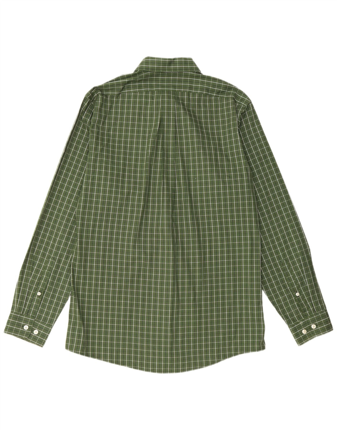 Eddie Bauer Mens Slim Fit Shirt Medium Green Check Cotton