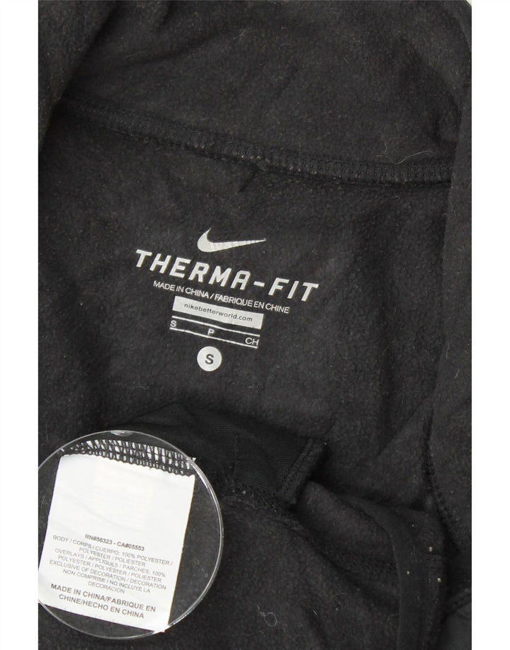 NIKE Mens Therma-Fit Fleece Jacket UK 36 Small Black Colourblock Polyester Vintage Nike and Second-Hand Nike from Messina Hembry 