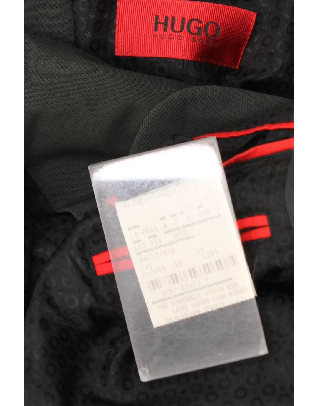 Męska marynarka zapinana na 2 guziki Hugo Boss EU 52 XL Szara wełna