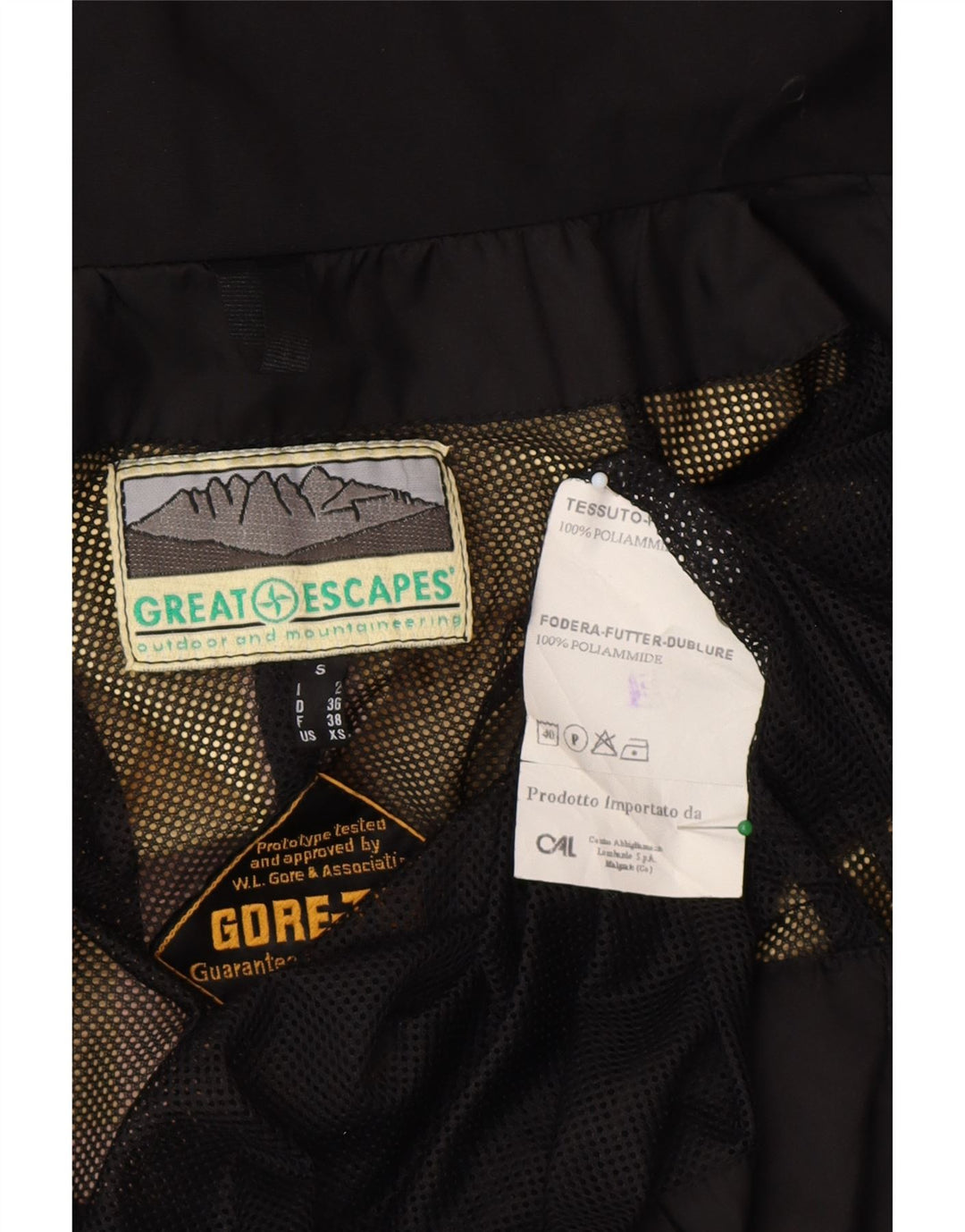 Męska kurtka wiatrówka Gore-Tex Great Escapes UK 38, średnia żółta