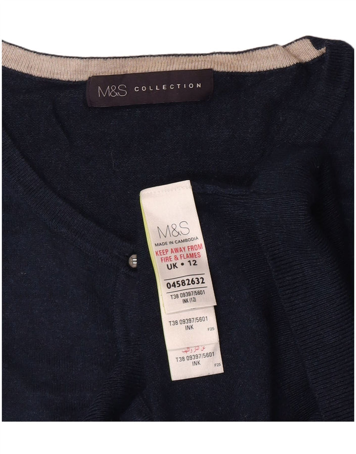 Sweter damski Marks & Spencer UK 12, średni granatowy, wiskoza