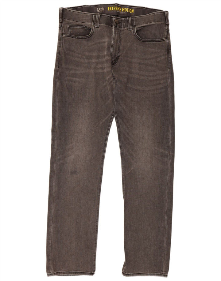 Męskie jeansy Lee Slim Fit Straight W36 L34 Szara bawełna