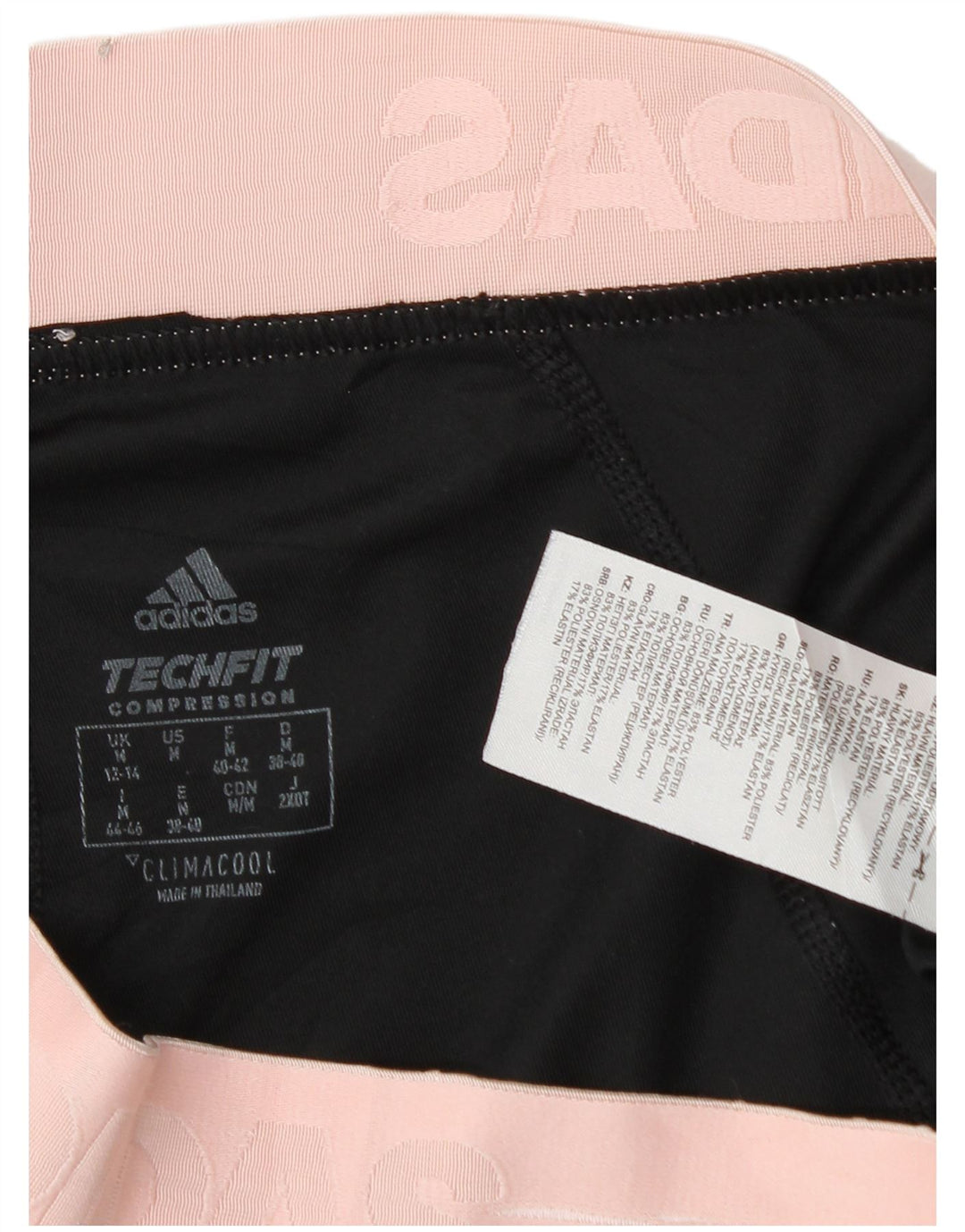 Damskie legginsy Adidas Graphic UK 12/14 Średni czarny poliester z blokami kolorów