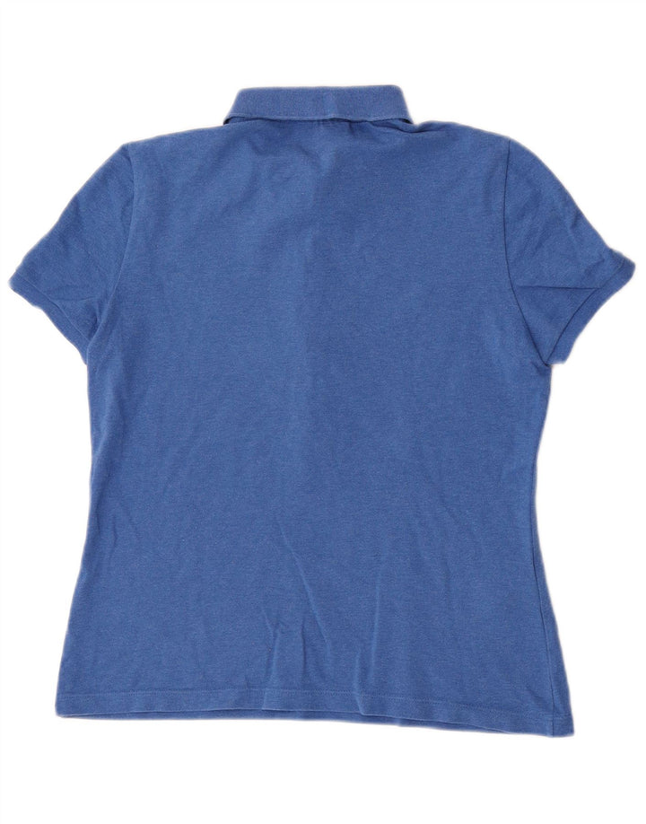 Damska koszulka polo Lacoste Slim Fit, rozmiar 40, średnia niebieska, bawełniana