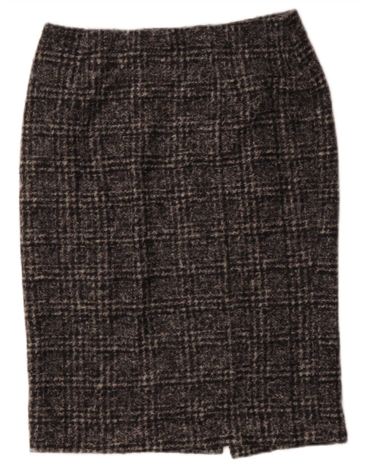 Damska spódnica ołówkowa Trussardi IT 42 Medium W30 Szara, poliestrowa kratka