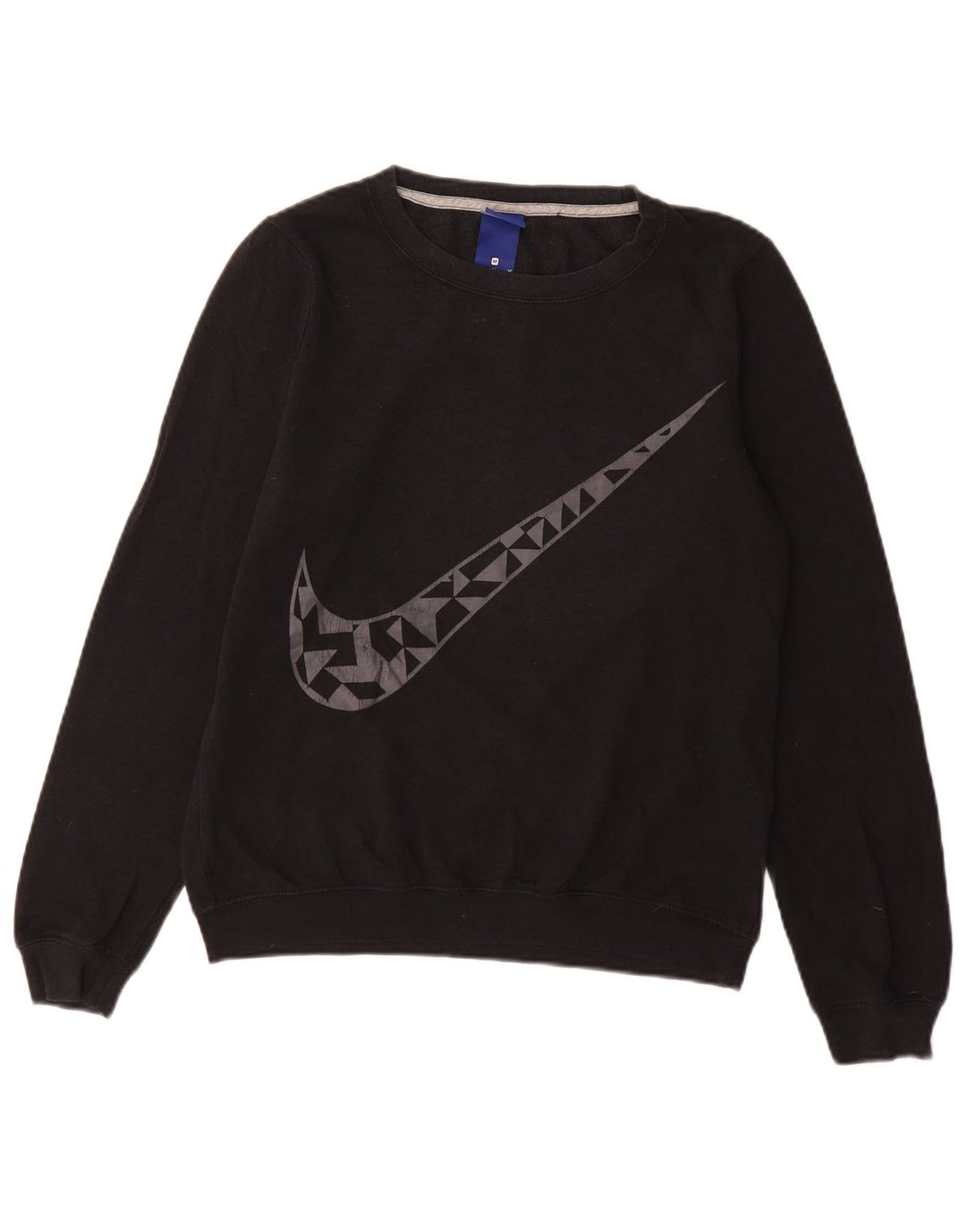 Damska bluza z grafiką NIKE, UK 14, średnia czarna bawełna