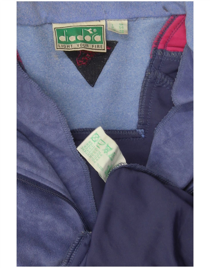 Pełny dres męski Diadora UK 48 2XL Granatowy poliester z blokami kolorów