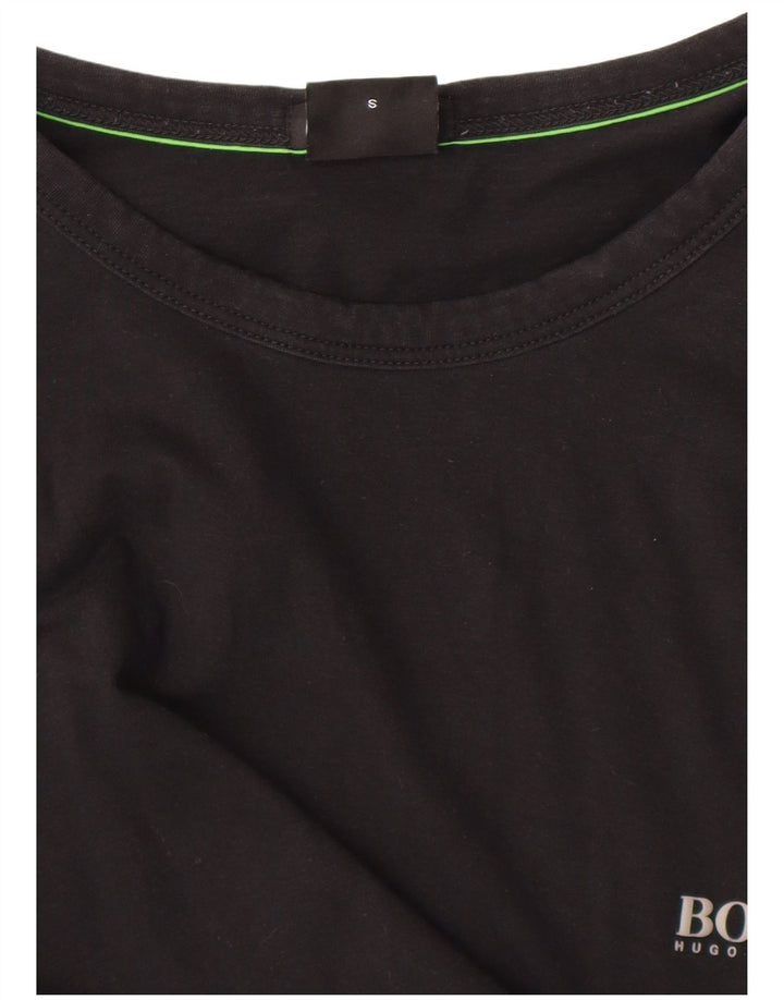 Męski top o regularnym kroju HUGO BOSS z długim rękawem, mały, czarny, bawełniany