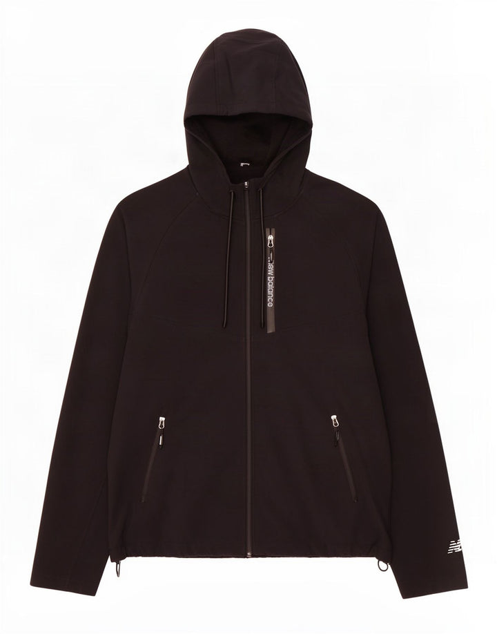 Męska bluza dresowa z kapturem New Balance, duża, czarna, poliestrowa