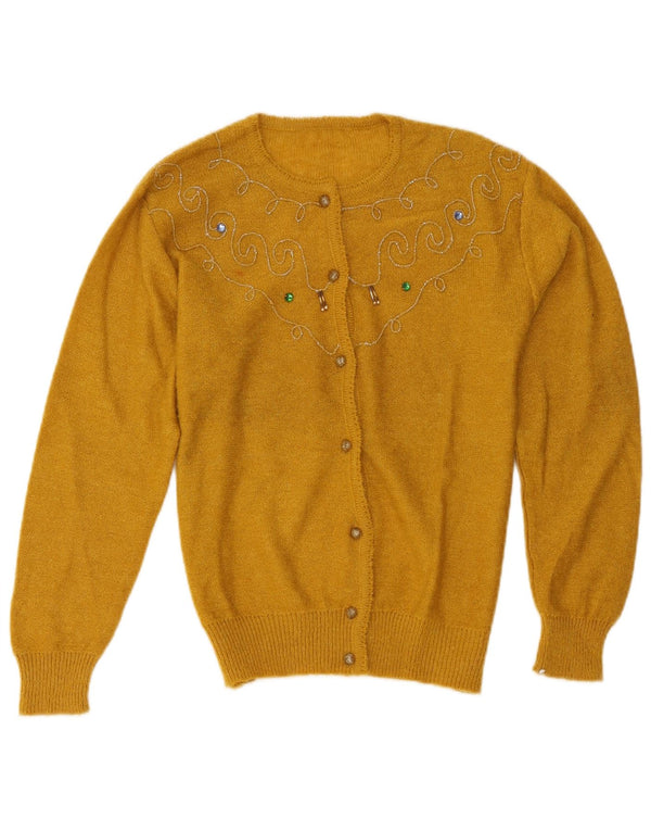 Sweter damski w stylu vintage, UK 14, średni żółty