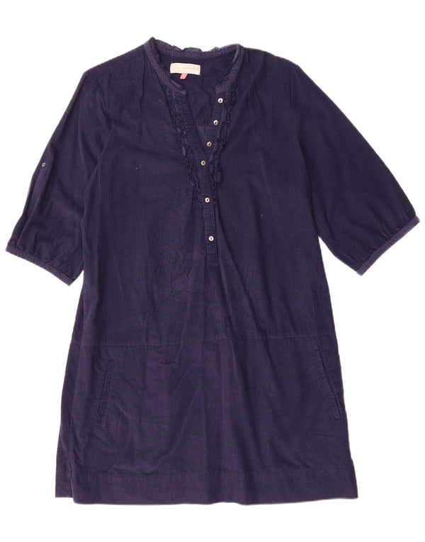 JOHN LEWIS Damska sztruksowa sukienka-tunika z rękawem 3/4 UK 14, duża, granatowa