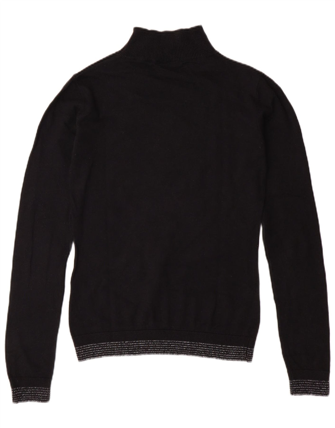 US POLO ASSN. Damski sweter z golfem UK 6 XS, czarna bawełna