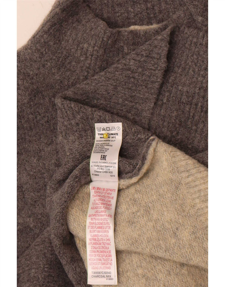 Marks & Spencer Damski sweter z golfem UK 14, średni szary