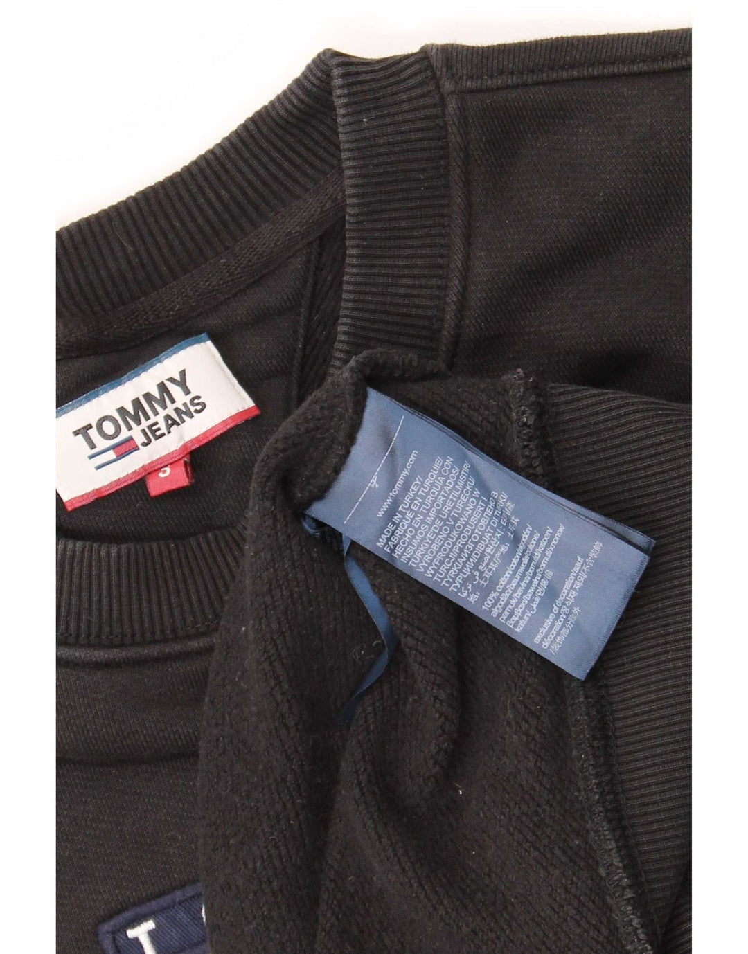 Męska bluza z grafiką Tommy Hilfiger, mała, czarna, bawełniana