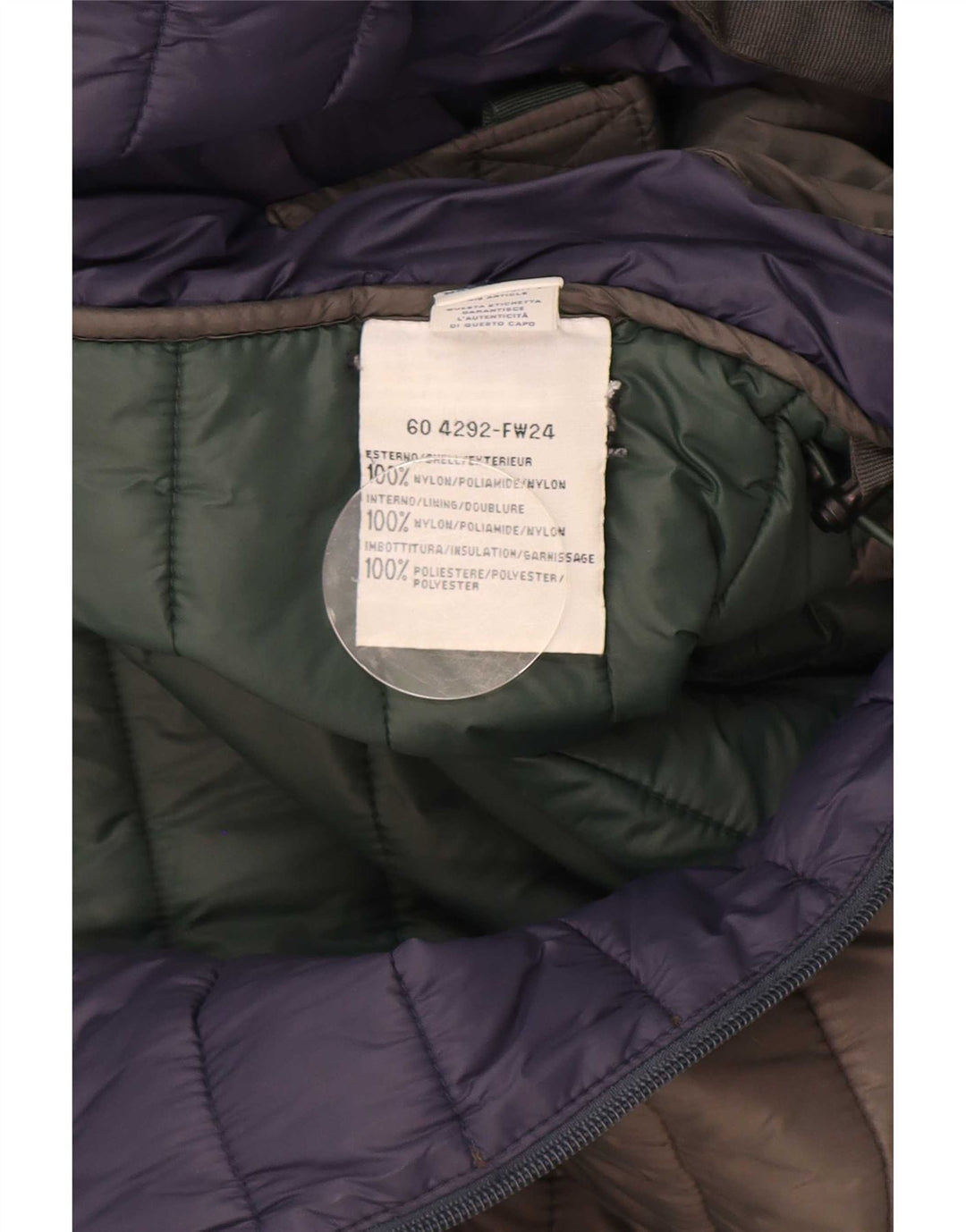 Męska wyściełana kurtka z kapturem North Sails UK 36 Small, szary nylon