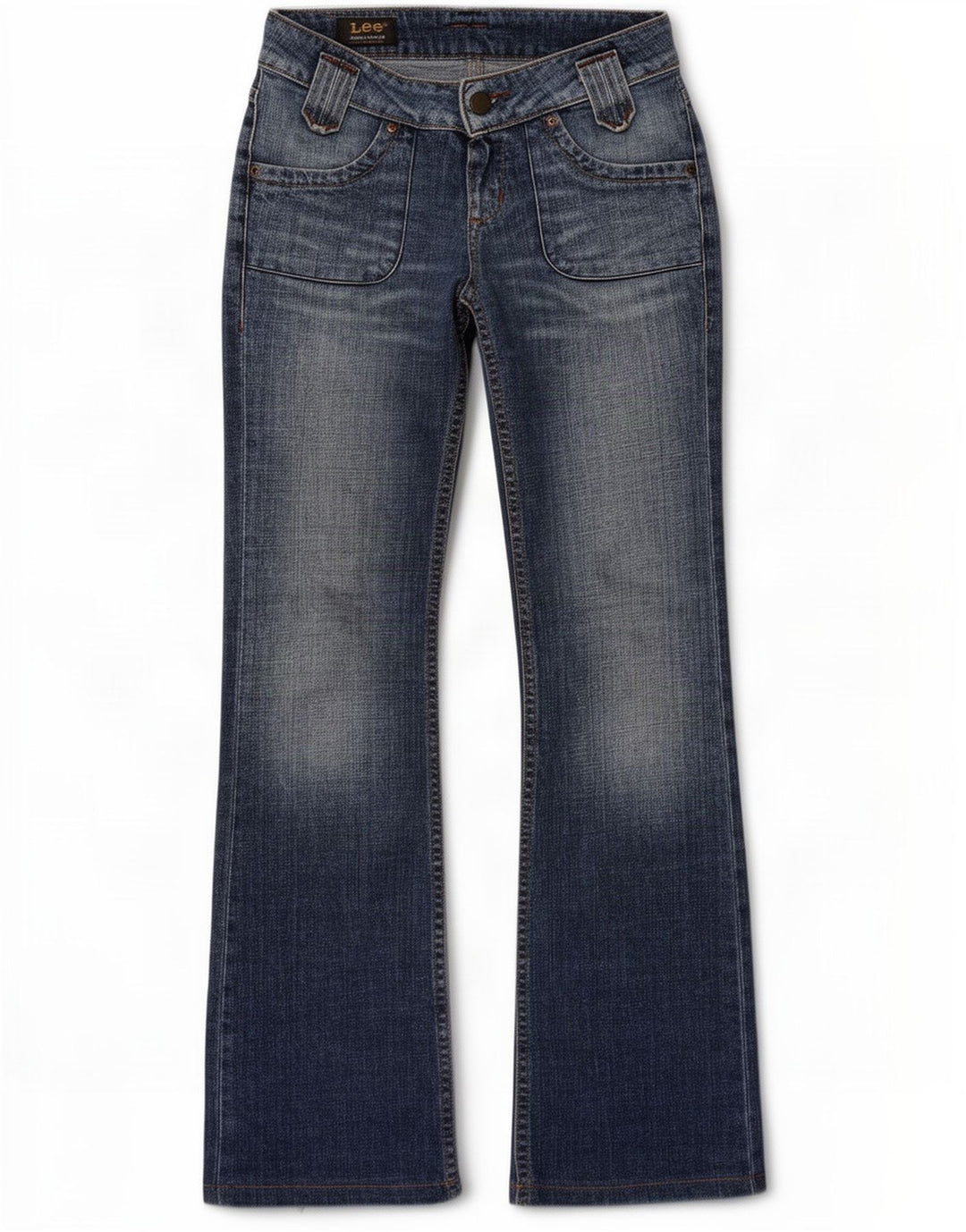 Damskie jeansy Lee Leola Bootcut W27 L35 Niebieskie bawełniane