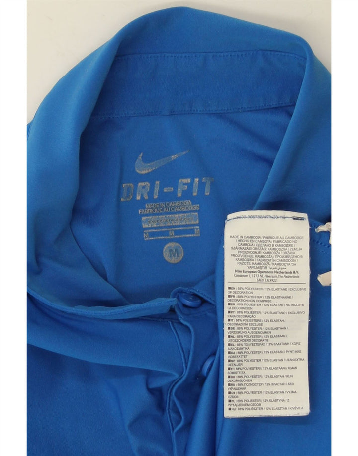 Męska koszulka polo Nike Dri Fit, średni niebieski poliester