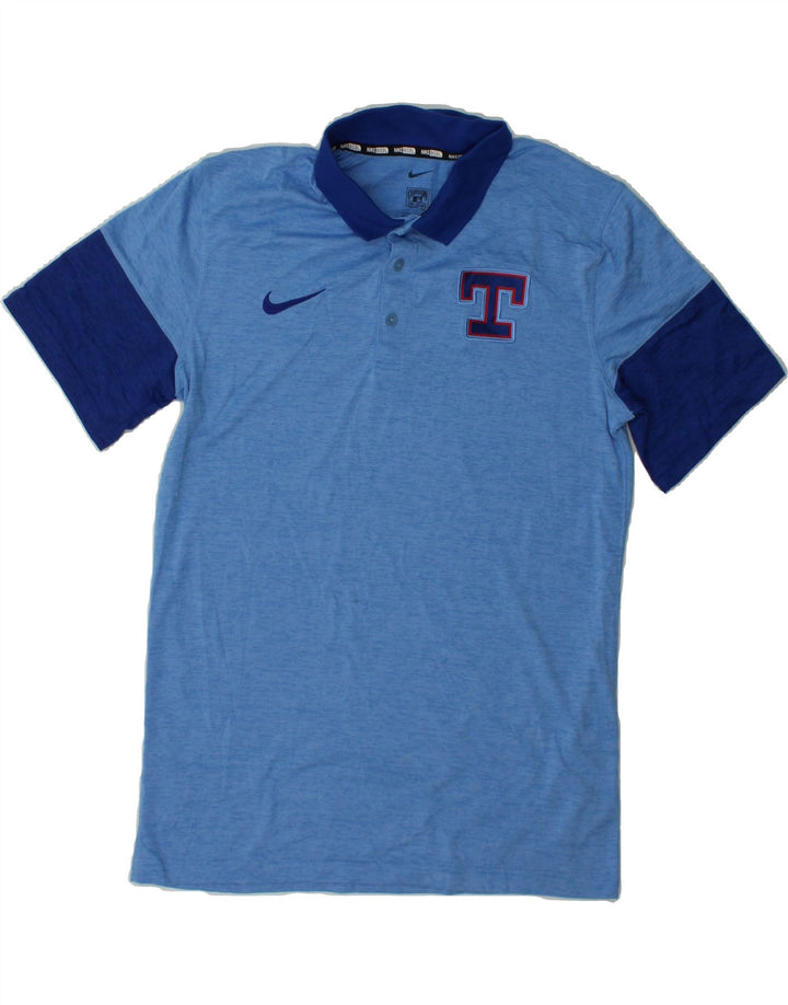 NIKE Mens Cooperstown Graphic Polo Shirt Small Blue Polyester Vintage Nike and Second-Hand Nike from Messina Hembry 