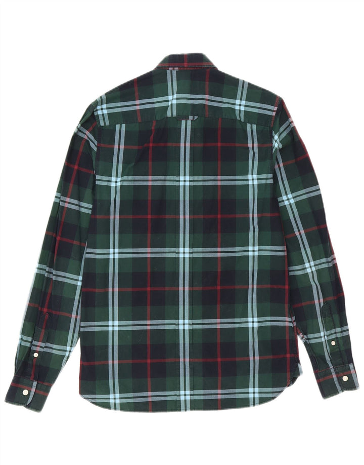 Koszula męska Fred Perry w małą zieloną bawełnianą kratę