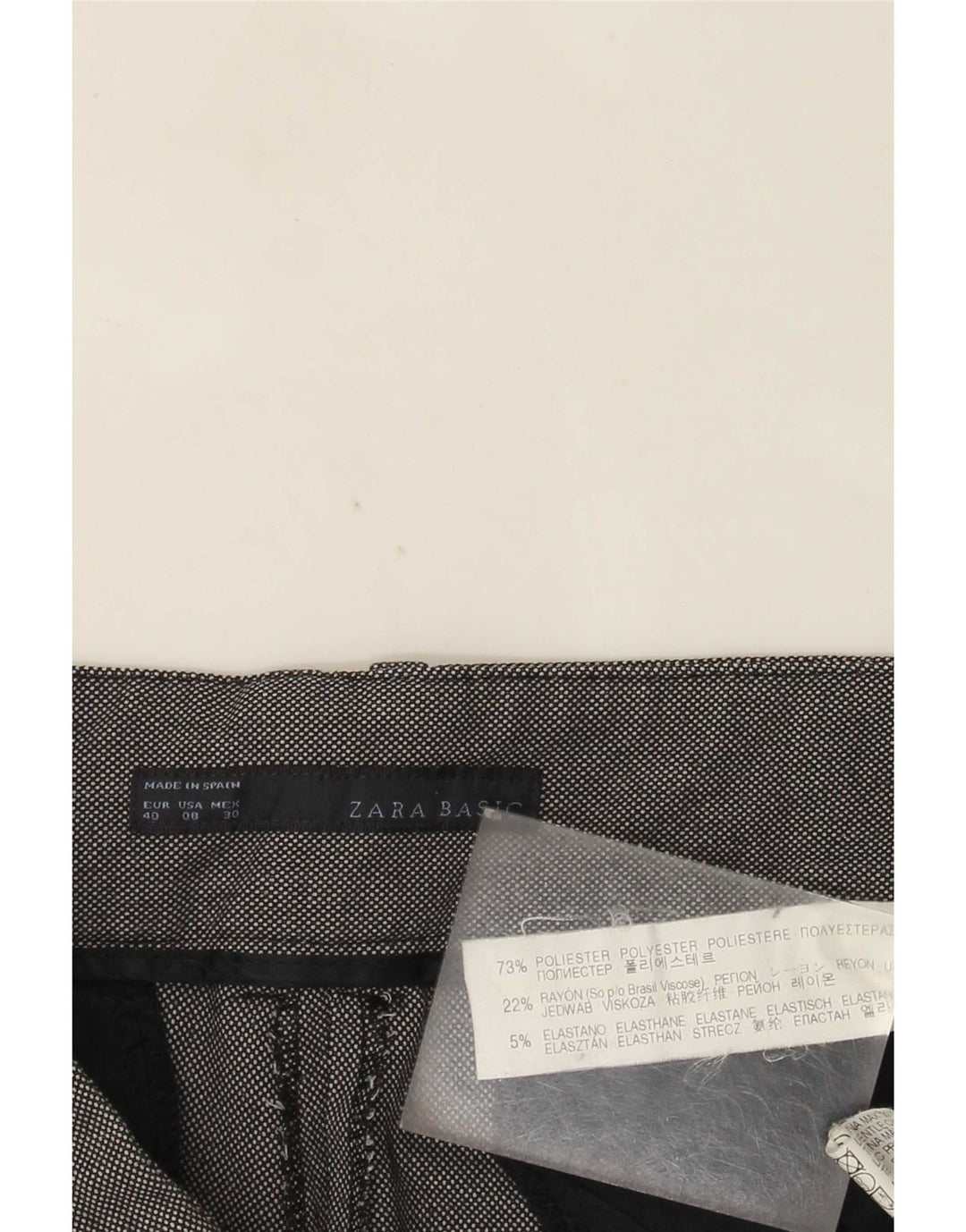 Damskie spodnie Chino Bootcut Zara EU 40 Medium W30 L32 Szare w cętki