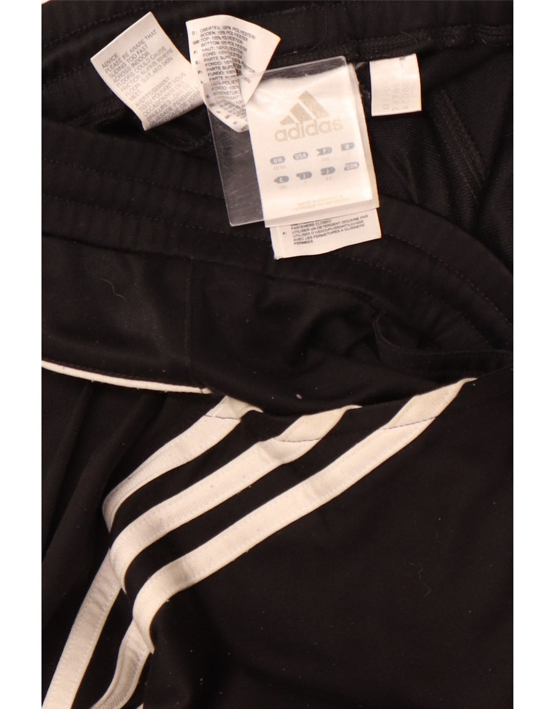 Męskie spodnie dresowe ADIDAS 2XL, czarny poliester z blokami kolorów