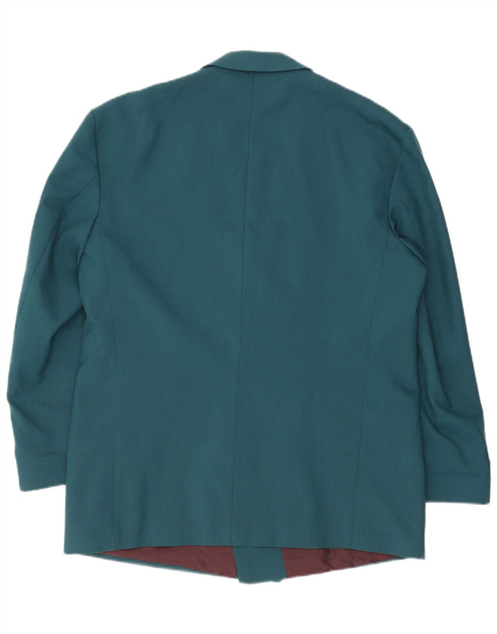 Męska marynarka dwurzędowa VIP IT 52 XL Zielona wełna