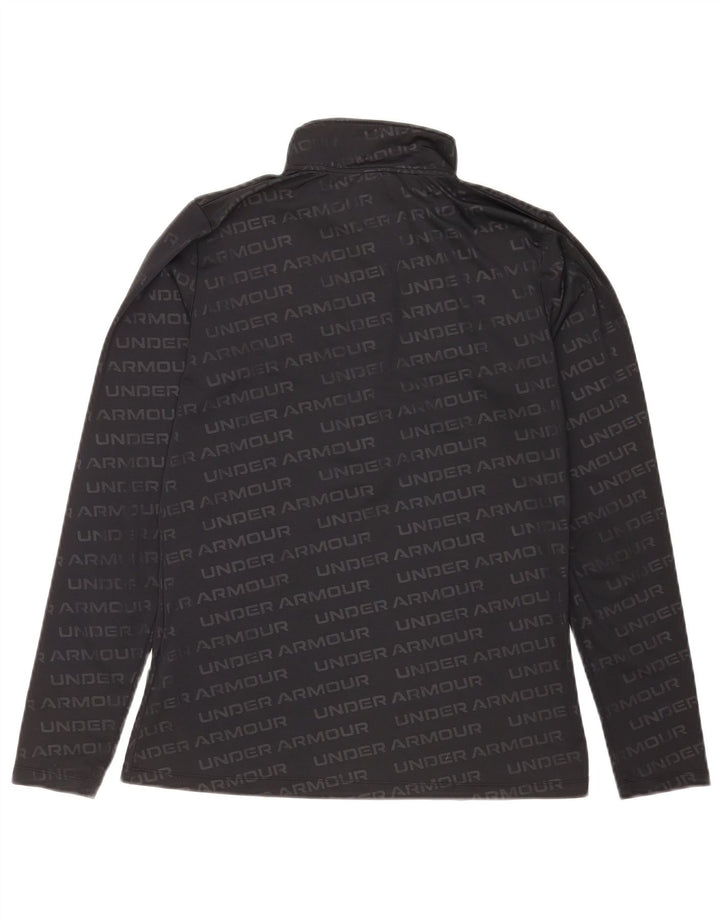 Damski top z grafiką Under Armour, zapinany na zamek, z długim rękawem, UK 12, średni czarny