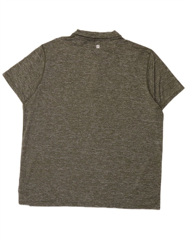 Męska koszulka polo Mountain Warehouse 2XL, khaki, nakrapiany poliamid