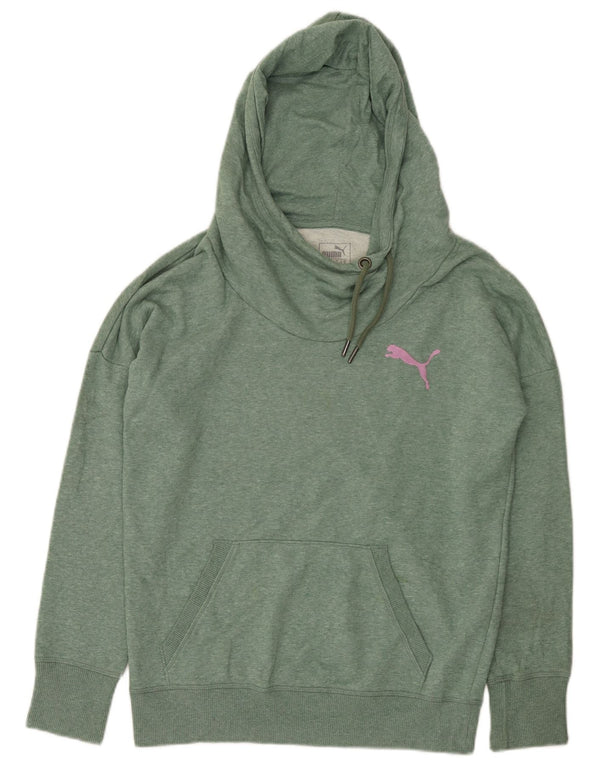 Damska bluza z kapturem Puma UK 18 XL, zielona bawełniana w plamki