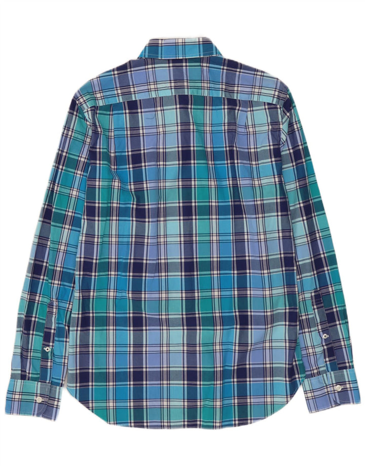 BONOBOS Męska koszula slim fit w małą niebieską kratkę, bawełniana