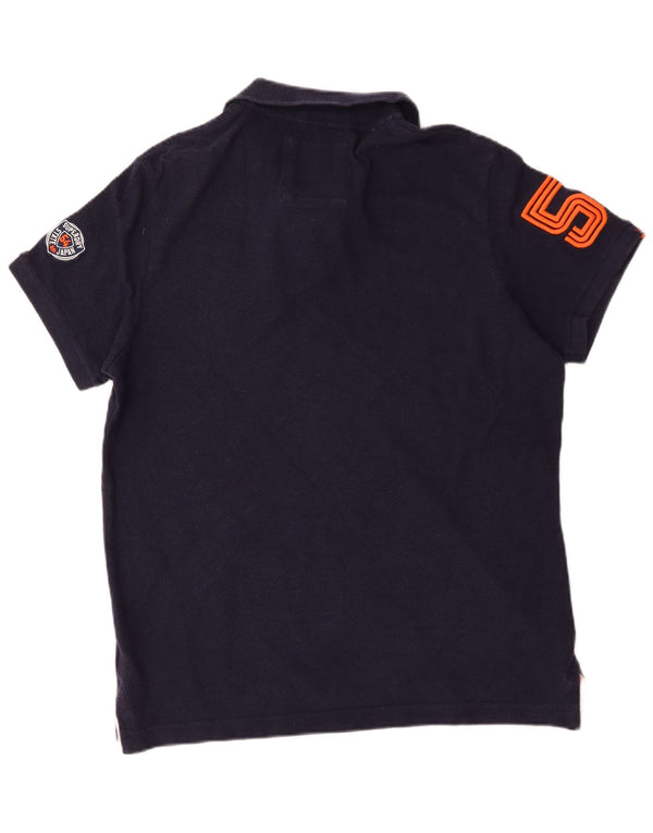 Męska koszulka polo Superdry z grafiką, 2XL, granatowa, bawełniana