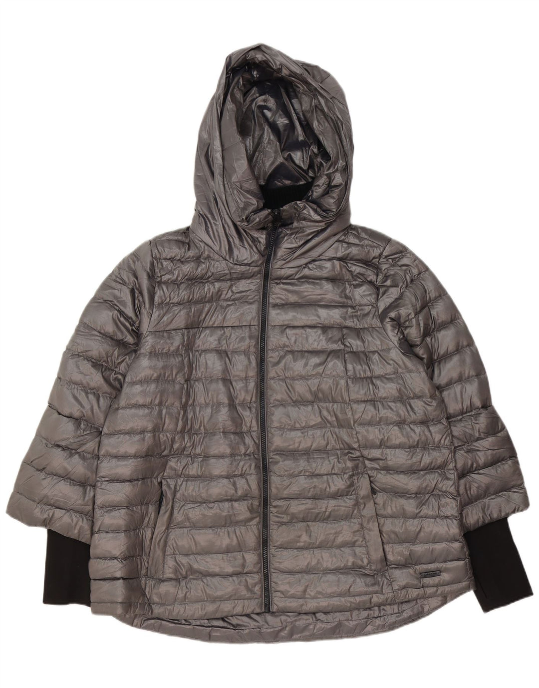 Damska kurtka oversize Calvin Klein UK 18 XL, szary poliester