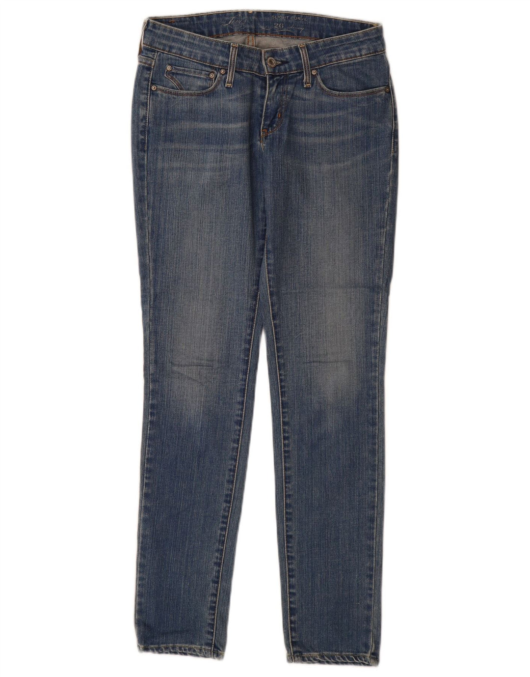 Damskie jeansy LEVI'S Slight Curve Skinny W26 L30 Niebieska bawełna