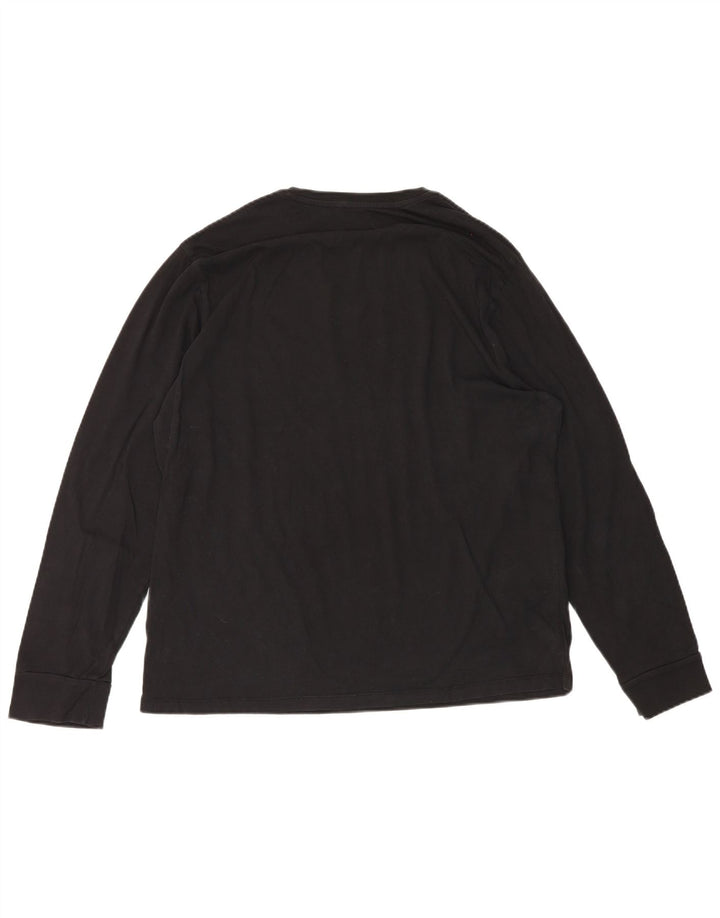 Męski graficzny top Levi's z długim rękawem XL, czarny, bawełniany