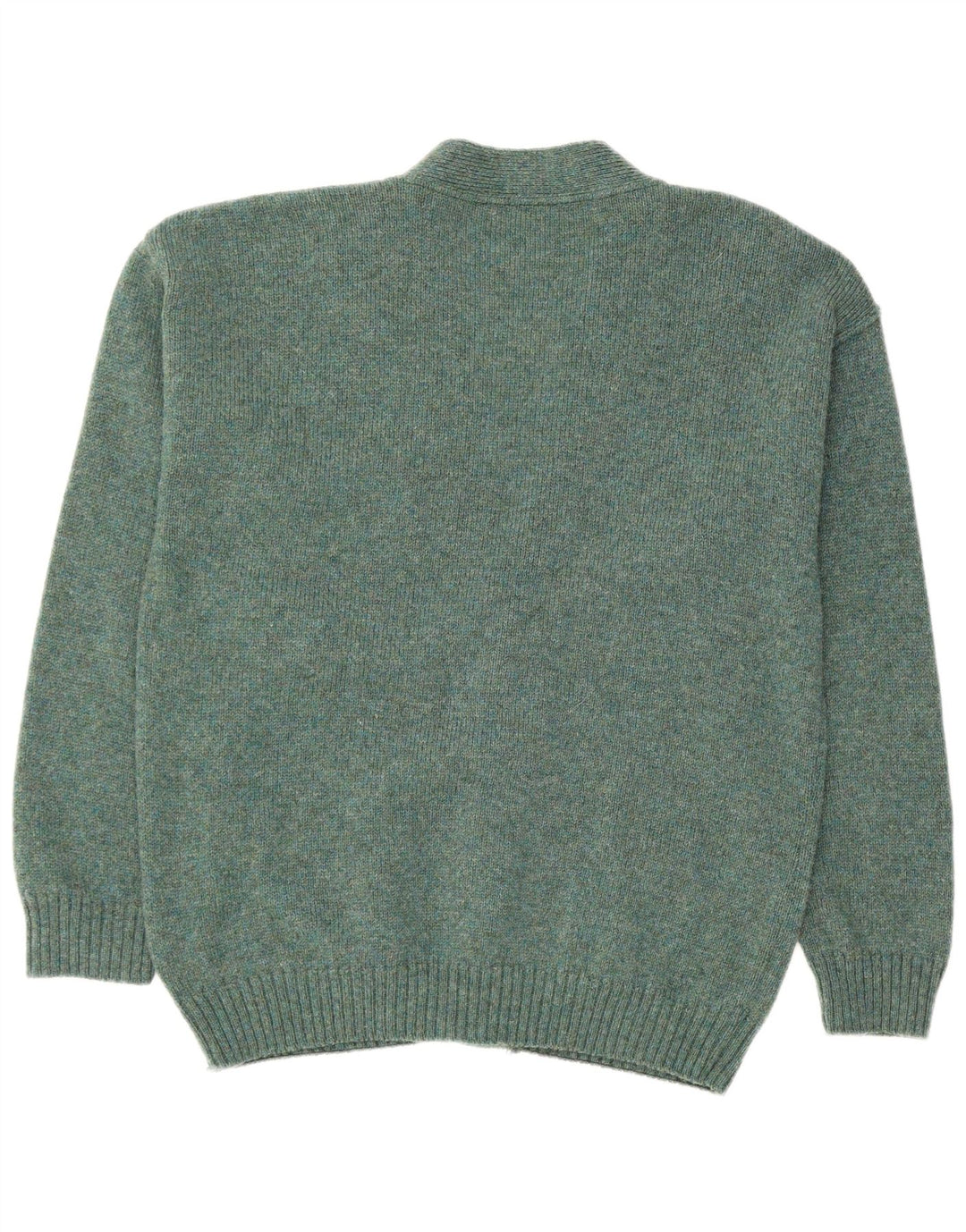 Męski sweter rozpinany VINTAGE XL, zielona wełna