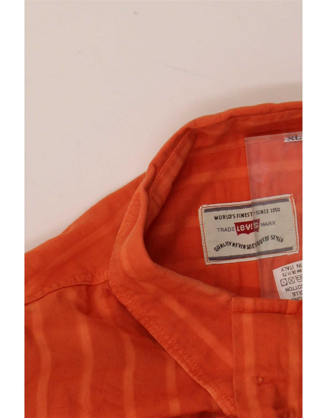 Koszula męska Levi's XL, bawełniana w pomarańczową kratkę